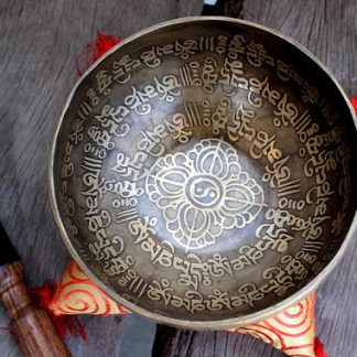 Tibetan Viswavajra Singing Bowl 14 cm 2