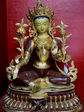 Zen Garden Statues - Green Tara Golden