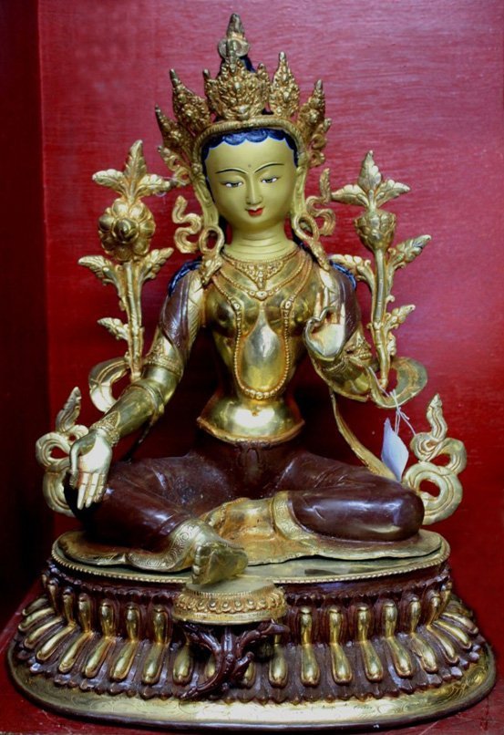 Zen Garden Statues - Green Tara Golden