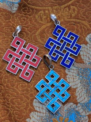 Love Knot Silver Pendants Tibetan Jewelry