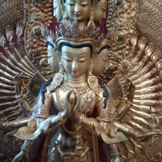 Garden Buddha for sale - fully gold plated Avalokitesvara