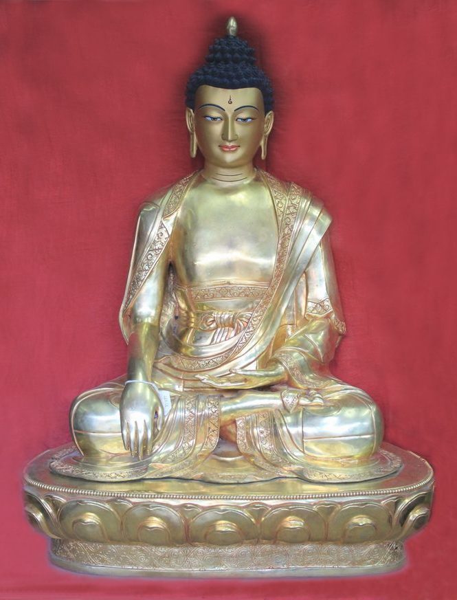 Big Buddha Statue Online - Full Gold Shakyamuni Buddha 3 feet tall