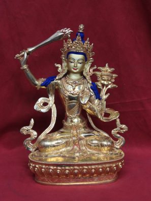 Golden Buddha Statue Manjushri Statue