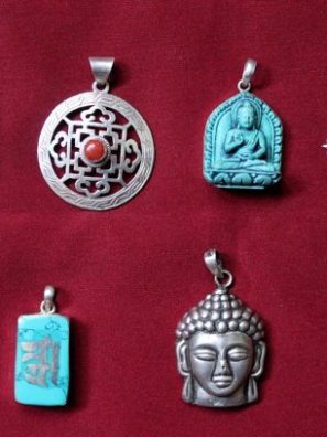 Tibetan Charms Pendants Bundle of six