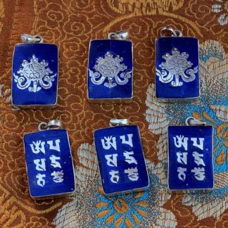Tibetan om lotus symbol charms pendants