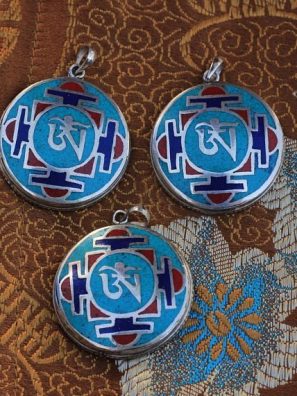 Tibetan om mandala charms