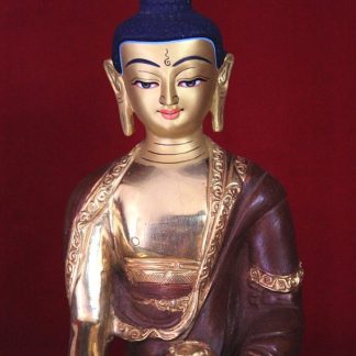 shakyamuni buddha statue gold plated body