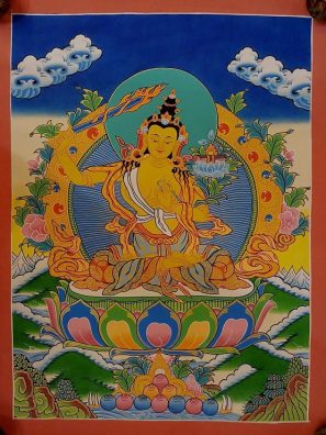 Manjushri Tibetan thangka