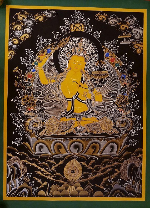 manjushri thangka painting