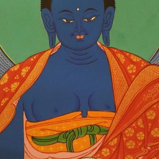 medicine buddha thangka painting face