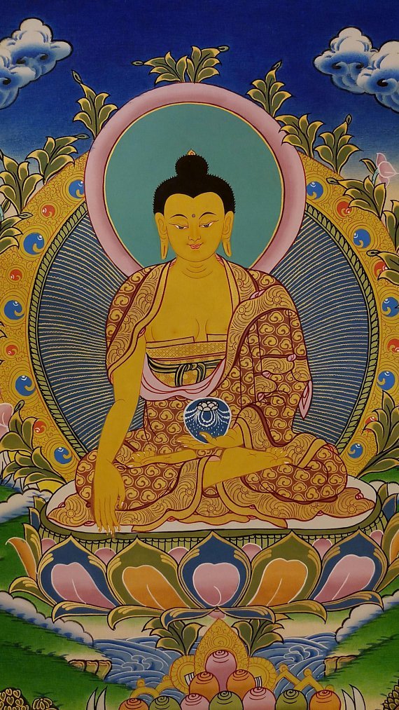 shakyamuni buddha thangka body