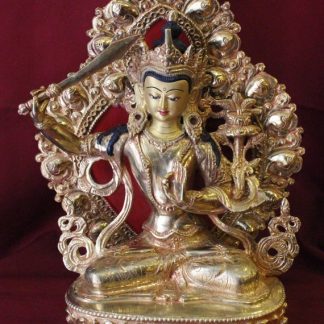 manjushri statue gold