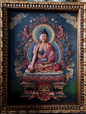 shakyamuni buddha relief thangka painting