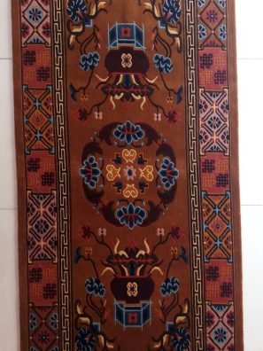 Tibetan rug mandala vertical