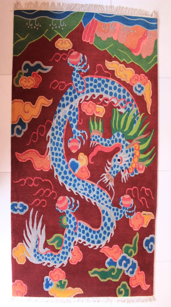 tibetan rug dragon carpet vertical