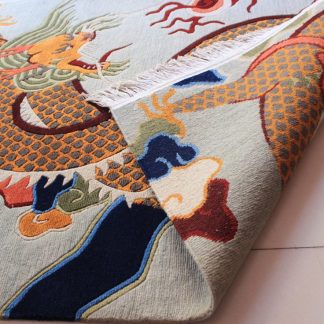 Tibetan Dragon Rug Backview