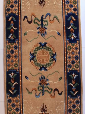 Tibetan mandala lotus carpet