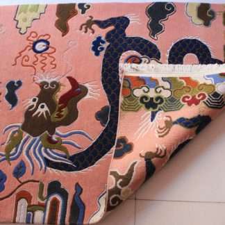 Tibetan rug dragon bird backview