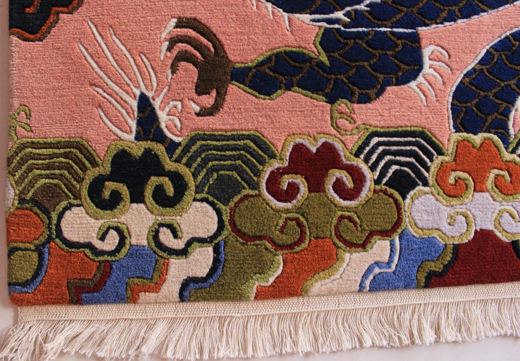 Tibetan rug dragon carpet handmade in Nepal Shakya Handicraft