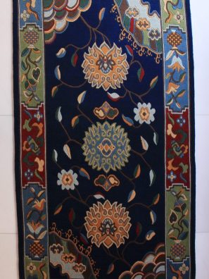 Tibetan rug flower blue