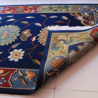 Tibetan rug flower blue3