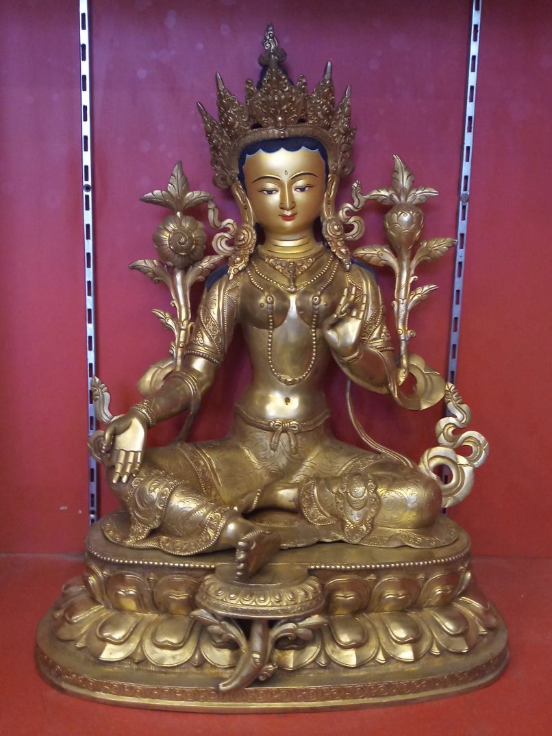 Green Tara Golden Statue