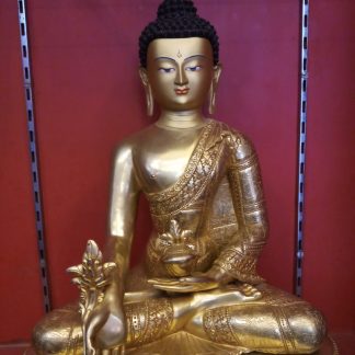 Medicine buddha statue full gold 18 inches full body