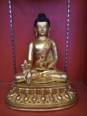 Medicine buddha statue full gold 18 inches full image1