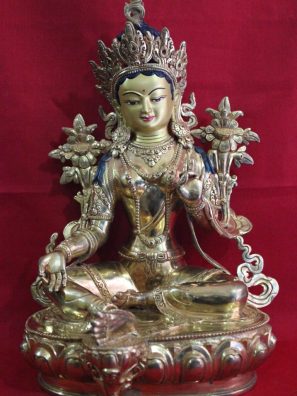 Green Tara Golden Buddha Statue !