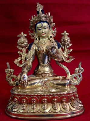 White Tara Golden Buddha Statue