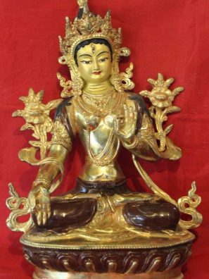 White Tara Golden Buddha Statue