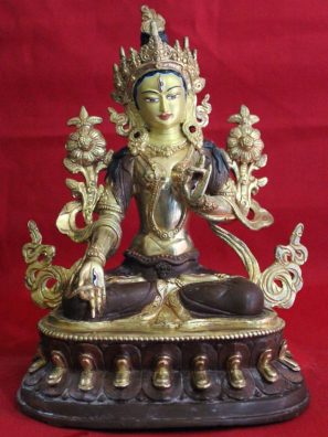 White Tara Golden Statue Decor