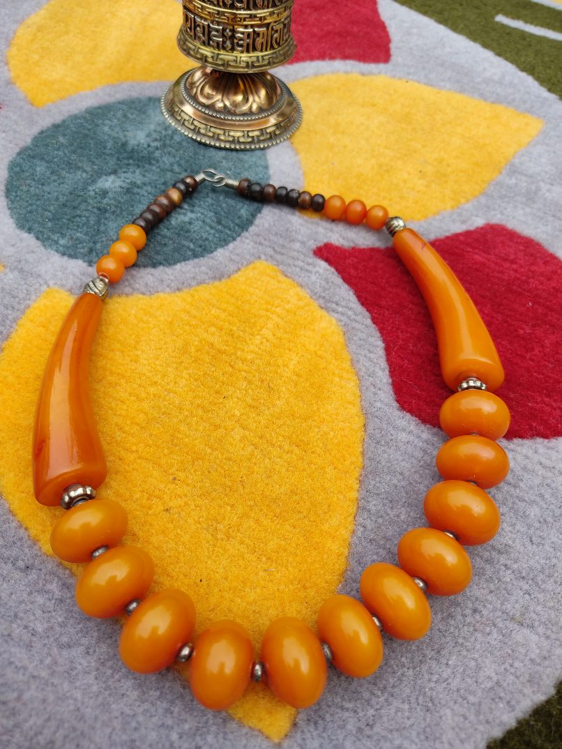 Buy Gandhanra Old Tibetan Mala Beads Necklace, Star Moon Bodhi Seed Prayer Beads  Bracelet Online in India - Etsy