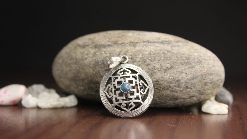 Tibetan Mandala Silver Pendant