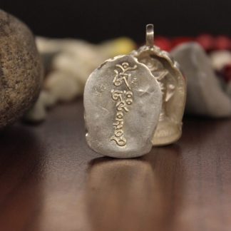 Silver kalachakra pendant