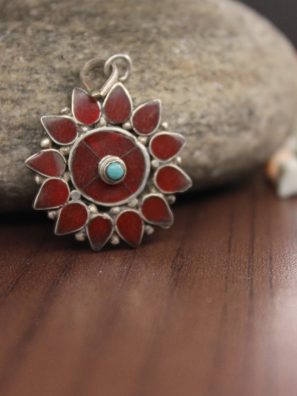 Coral Flower Pendant