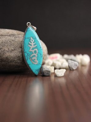 Turquoise Tibetan Mantra Charm