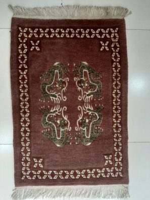 Tibetan dragon rug door mat