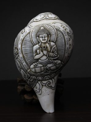 Shakyamuni Buddha Conch Shankha Tibetan Ritual Accessories And Meditation Gift