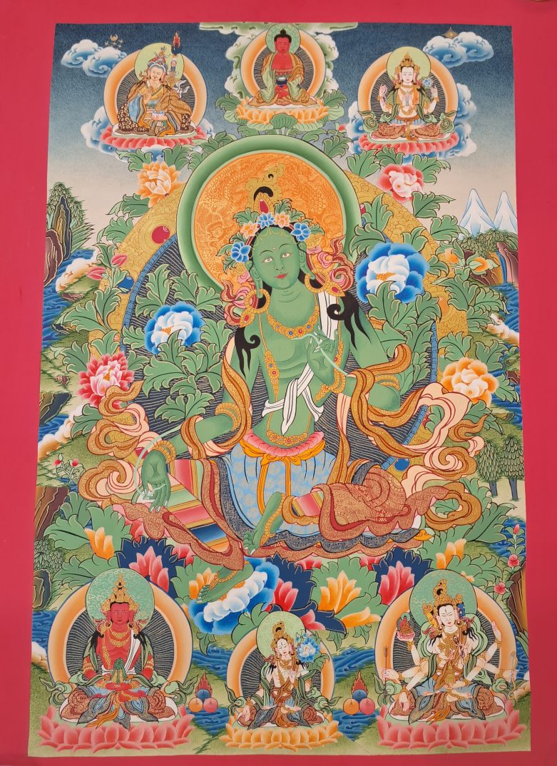 Green tara thangka