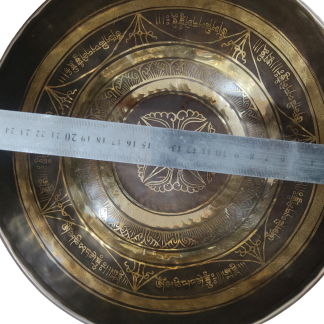 Double Dorje Carved Tibetan Healing Bowl 2