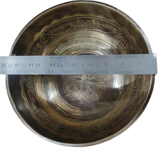 Tibetan Healing Bowl Double Dorje Engraved Unique Gifts 2