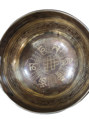Tibetan Singing Bowl With Unique Love Knot